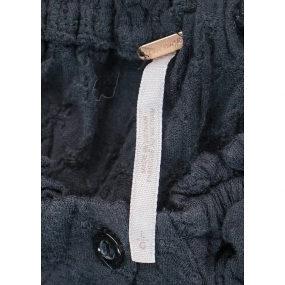 Free People Ladybug Long Sleeve Sweetheart‎ Neck Top Black Large